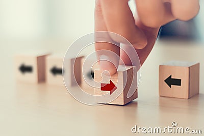 New ways of working, differentiation strategy concept Stock Photo