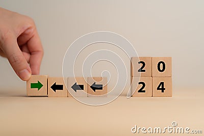 New ways of working, differentiation strategy in 2024. Stock Photo