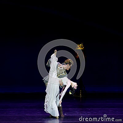 New wedding night 4-The three actï¼š `dream of shredding silk`-Epic dance drama `Silk Princess` Editorial Stock Photo