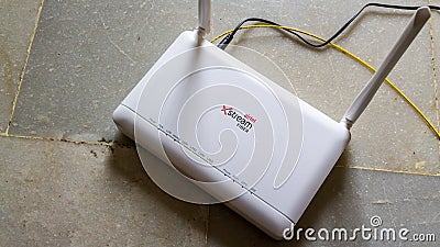 New wifi modem provided by Airtel Xstream Editorial Stock Photo