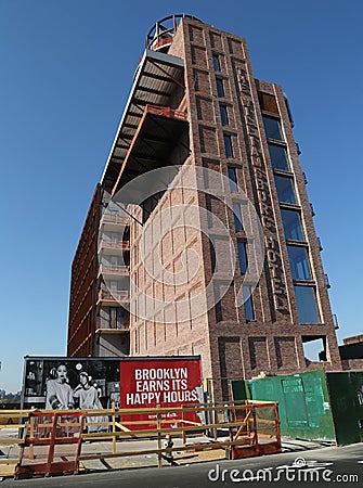 New Williamsburg Hotel under construction Hotel in Williamsburg section in Brooklyn Editorial Stock Photo