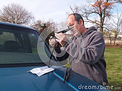 New windshield wipers Stock Photo