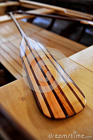 New wooden paddle Stock Photo
