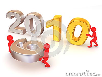 New Year. 2010 Stock Photo