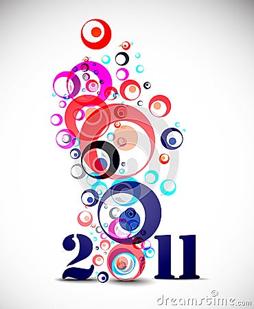 New year 2011 Vector Illustration