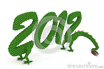 New year 2012 dragon Stock Photo