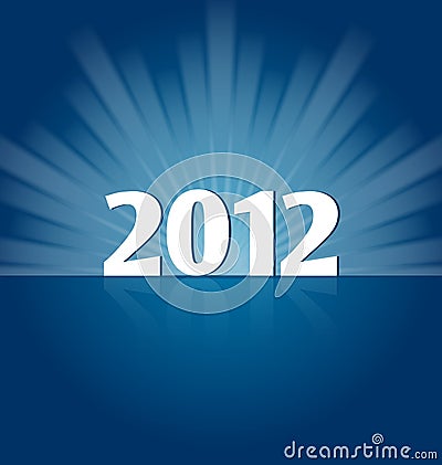 New Year 2012 on the Stage Vector Illustration