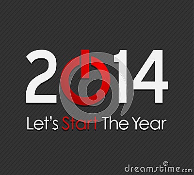 New year 2014 Vector Illustration