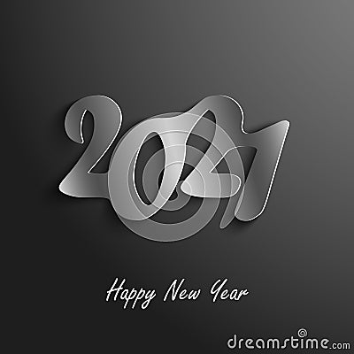 New Year background with atypical numbers in dark design Vector Illustration