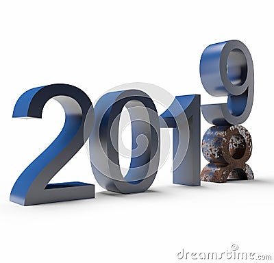 2019 New Year on the background Stock Photo