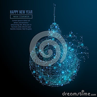 New year ball Vector Illustration