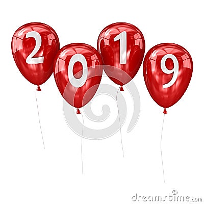 New year 2019 balloon Stock Photo