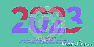 New Year 2023 banner, flyer, greeting card and media post template. Vector Illustration