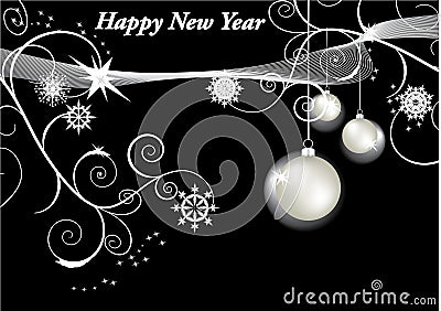 New year baubles Vector Illustration