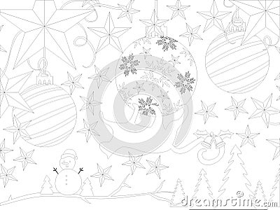 New Year card. Abstract. Association Vector Illustration