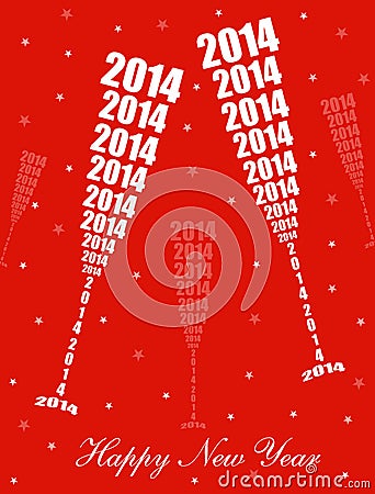 New Year 2014 Celebration Vector Illustration