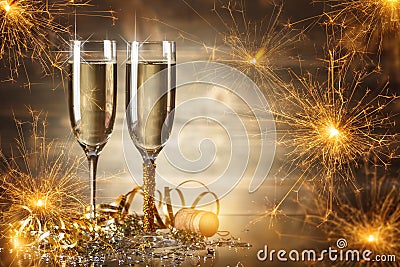 New Year Celebration Stock Photo