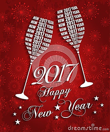 New Year 2017 Celebrations Vector Illustration