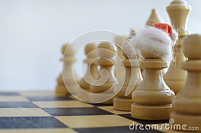 New Year on a chessboard Stock Photo