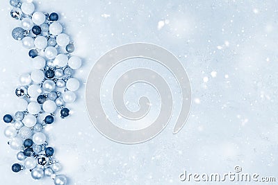 New Year or Christmas blue toned background Editorial Stock Photo