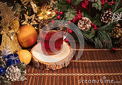 New Year and Christmas decor. Stock Photo