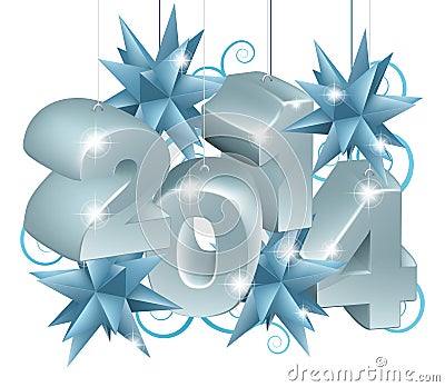 New Year or Christmas 2014 Decorations Vector Illustration