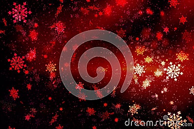 Red abstract background, snowflakes. Christmas background, Christmas Stock Photo