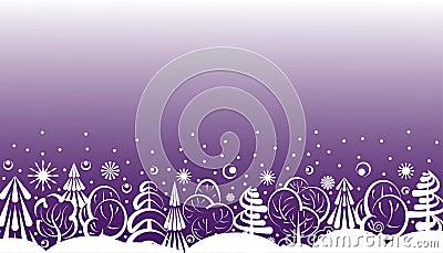 New Year, Christmas, winter banner Vector Illustration