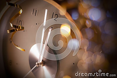 New year clock Stock Photo