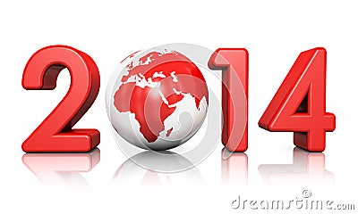 New Year 2014 concept Stock Photo