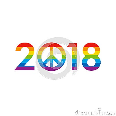 New Year 2018 concept - Vector Illustration