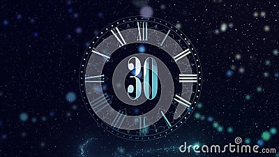 New Year Countdown. 2D Animation Counting Minutes on a Clock. Rotating  Clock. Red Color. Animation for Your Main Party Stock Video - Video of  design, greeting: 133152203