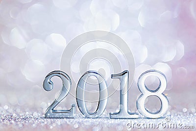 New Year Decoration 2018 Stock Photo