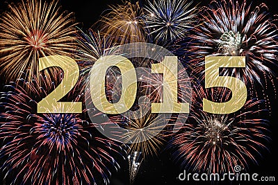 New year firework 2015 Stock Photo