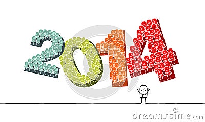 New Year 2014 Vector Illustration