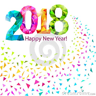 New Year 2018 Vector Illustration