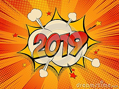 New Year 2019.1.1 Vector Illustration