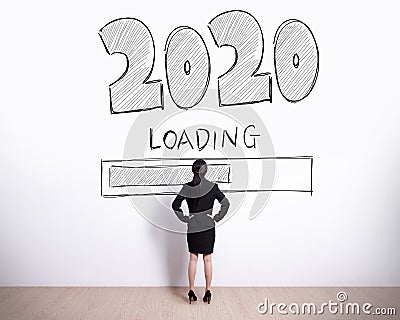 New Year is loading now Stock Photo