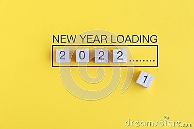 New Year 2022 Loading Stock Photo