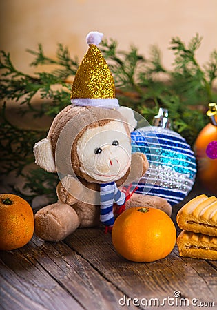 New Year monkey Stock Photo