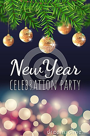 New year party banner Vector Illustration