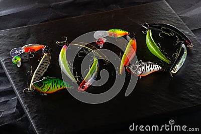 New Year 2020. Plastic fishing lures in the form of the number 2020 Stock Photo