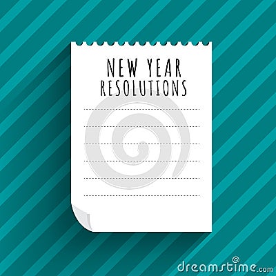 new year resolutions Vector Illustration