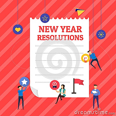 new year resolutions Vector Illustration