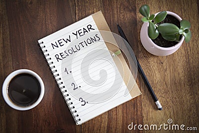 New year resolutions Stock Photo