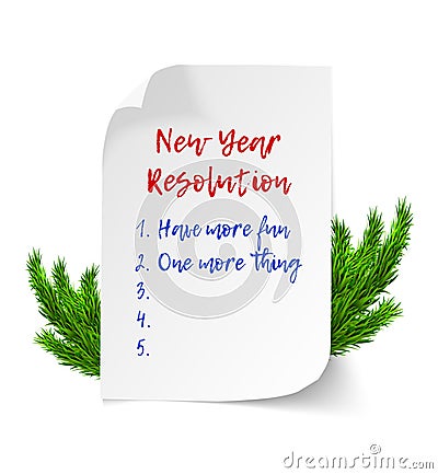 New year resolutions Vector Illustration