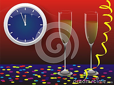 New Year's card Vector Illustration