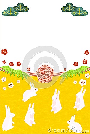 New Year`s card for the year of the rabbit, 2023 Stock Photo