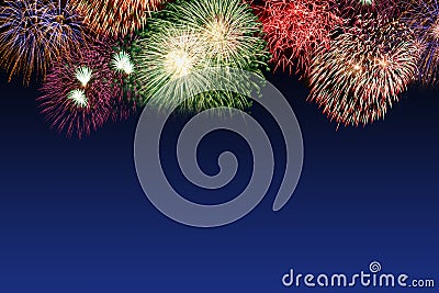 New Year`s Eve fireworks copyspace copy space years year firewor Stock Photo