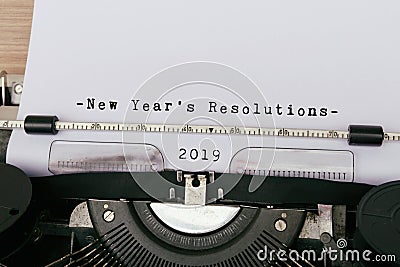 2019 New Year`s Resolution Stock Photo